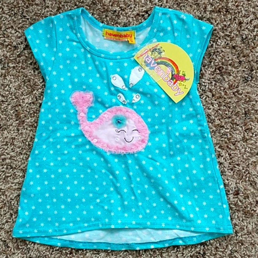 NWT Turquoise shirt size 12m havenbaby - Picture 1 of 3